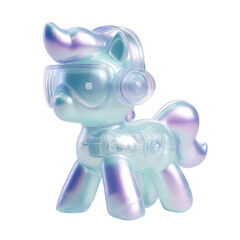 3D Art Toy blind box design, anthropomorphic pony mascot IP. Core style is a minimalist trendy figure, 