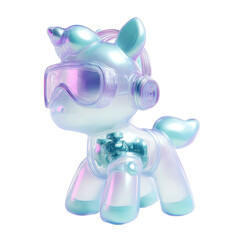 3D Art Toy blind box design, anthropomorphic pony mascot IP. Core style is a minimalist trendy figure, 