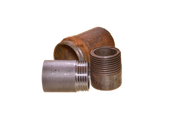 metal pipe isolated on white background