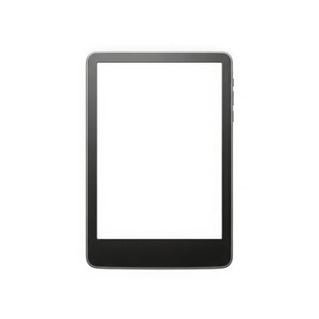 Black e reader device isolated on transparent background