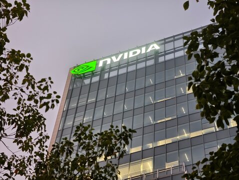 Shanghai,China-Nov.22nd 2025: NVIDIA Corporation office building