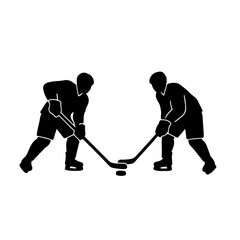 hockey player silhouette vector