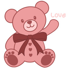 pink teddy bear  