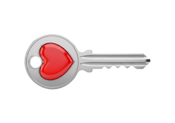 Unlock love's secrets with this heart shaped key