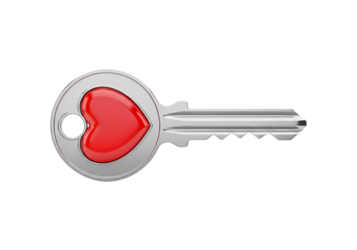 Unlock love's secrets with this heart shaped key