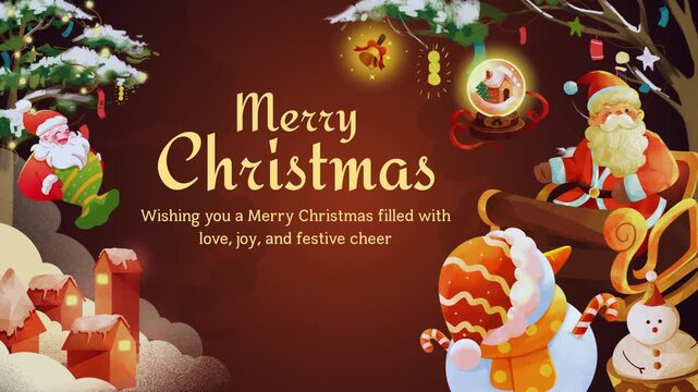 christmas greeting card with snowman gift card