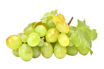 Bunch of grapes on white background
