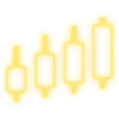 Yellow Bullish Candlestick Set for Sales Performance Reports, Pricing Models, and Investment Content