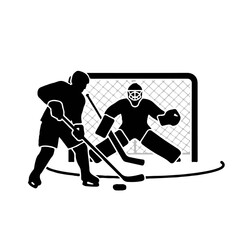 hockey player vector illustration