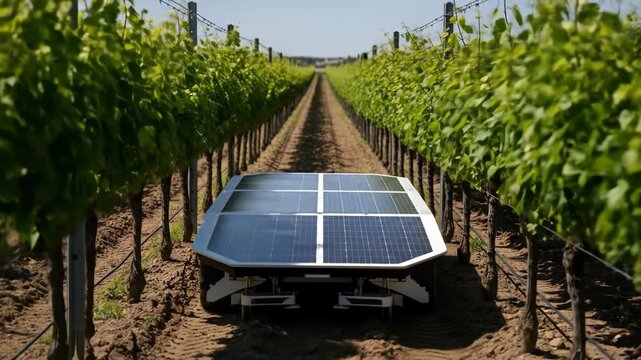 Revolutionizing vineyard maintenance: Autonomous solar-powered robot navigating rows for enhanced