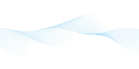 Blue line wave and abstract white background design