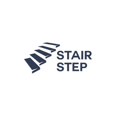 Stairs logo design concept success steps logo. Suitable for corporate business company. 