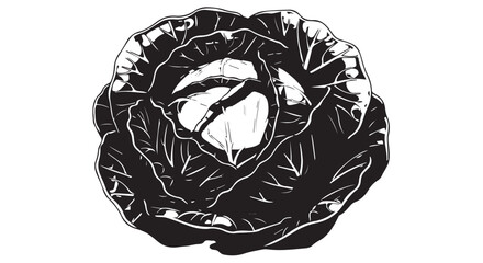 Monochrome rose: stylized black and white floral silhouette with petals and bloom.