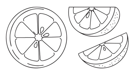 Circular arrangement of lemon and lime citrus slices with wedges, showcasing bright, fresh fruit slices.