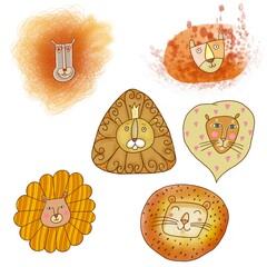  set of lion characters