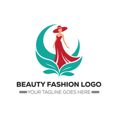 Obraz premium Elegant Fashion Lady Logo – Beauty Salon, Boutique, Feminine Branding Design