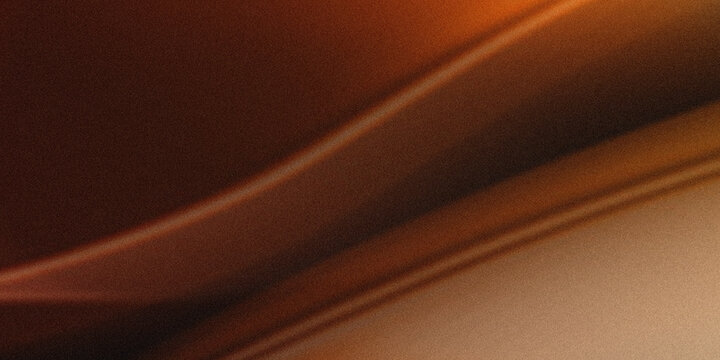 Abstract brown and orange background with grainy texture and curves