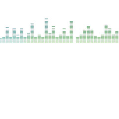 Dynamic blue-green audio spectrum visualizer for music production, podcast design, and sound engineering projects needing a modern, tech-savvy, and captivating element