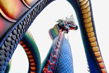 thailand dragon statue in the temple