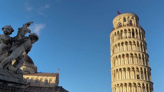 Pisa tower leaning tower of Pisa Italy.