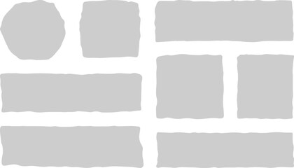 Fototapeta premium Minimal Abstract Hand Drawn Organic Shape Layout Template, Modern Geometric Frames, Editable Vector Rough Border Shapes for Branding and Social Media Design