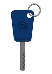 Dessin d'une cl&eacute; de contact de voiture