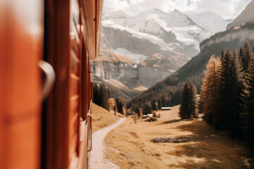 snow covered mountains