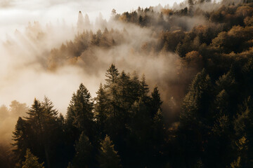 sunset in the mountains