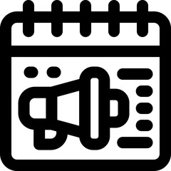 schedule line icon. Clean and minimalist vector icon for websites, mobile apps, presentations, and logos. Fully scalable and customizable for any project.