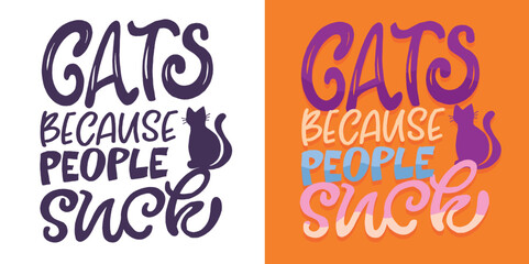 Funny hand drawn doodle lettering quote about pet lovers. Lettering for t-shirt design, mug print, bag print, clothes fashion. 100% hand drawn vector image.