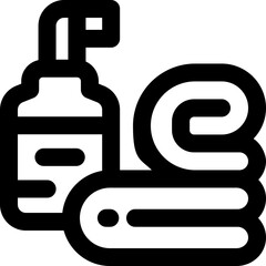 towel line icon. Clean and minimalist vector icon for websites, mobile apps, presentations, and logos. Fully scalable and customizable for any project.