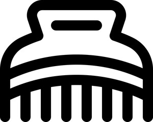 hair clip line icon. Clean and minimalist vector icon for websites, mobile apps, presentations, and logos. Fully scalable and customizable for any project.