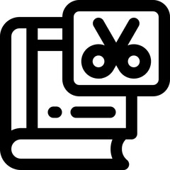 book line icon. Clean and minimalist vector icon for websites, mobile apps, presentations, and logos. Fully scalable and customizable for any project.