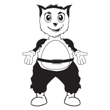 Cute Animal Character Vector  Design , Eps File , Print Design
