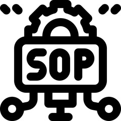 sop line icon. Clean and minimalist vector icon for websites, mobile apps, presentations, and logos. Fully scalable and customizable for any project.