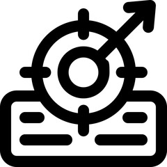 mission line icon. Clean and minimalist vector icon for websites, mobile apps, presentations, and logos. Fully scalable and customizable for any project.