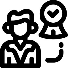 manager line icon. Clean and minimalist vector icon for websites, mobile apps, presentations, and logos. Fully scalable and customizable for any project.