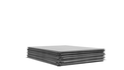 3D Render a stack of books sitting on top of a white surface