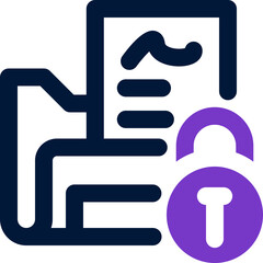 confidential duotone icon. Sleek and modern vector icon for websites, mobile apps, marketing materials, and corporate design. Fully scalable and ready to use.