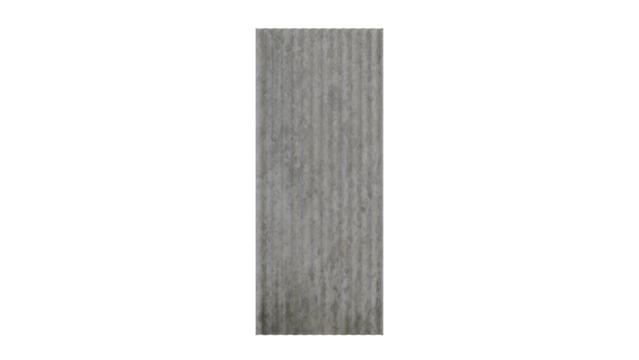3D Render a gray wooden door with a white background