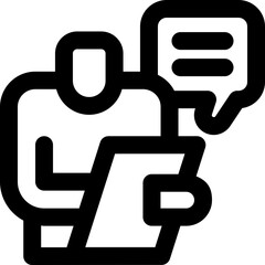 survey line icon. Clean and minimalist vector icon for websites, mobile apps, presentations, and logos. Fully scalable and customizable for any project.