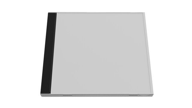 3D Render a white book with a black cover