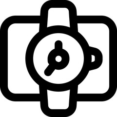 watch line icon. Clean and minimalist vector icon for websites, mobile apps, presentations, and logos. Fully scalable and customizable for any project.