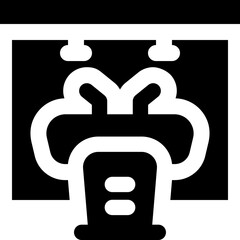 Obraz premium stage glyph icon. Strong and solid vector icon for websites, mobile interfaces, presentations, and visual branding. High quality and easy to edit.