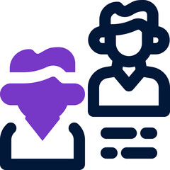 staff duotone icon. Sleek and modern vector icon for websites, mobile apps, marketing materials, and corporate design. Fully scalable and ready to use.