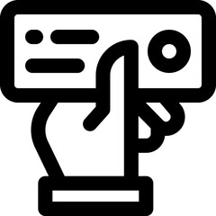 business card line icon. Clean and minimalist vector icon for websites, mobile apps, presentations, and logos. Fully scalable and customizable for any project.