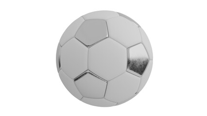 Fototapeta premium 3D Render a soccer ball is shown on a white background