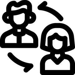 networking line icon. Clean and minimalist vector icon for websites, mobile apps, presentations, and logos. Fully scalable and customizable for any project.