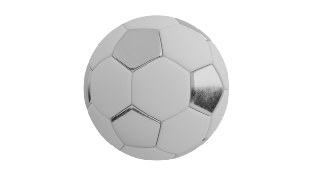 3D Render a soccer ball is shown on a white background