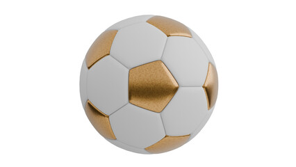 Fototapeta premium 3D Render a soccer ball with a gold stripe on it